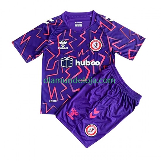 Camisola Bristol City Guarda-redes Criança Equipamento Segundo 2022-2023 Manga Curta